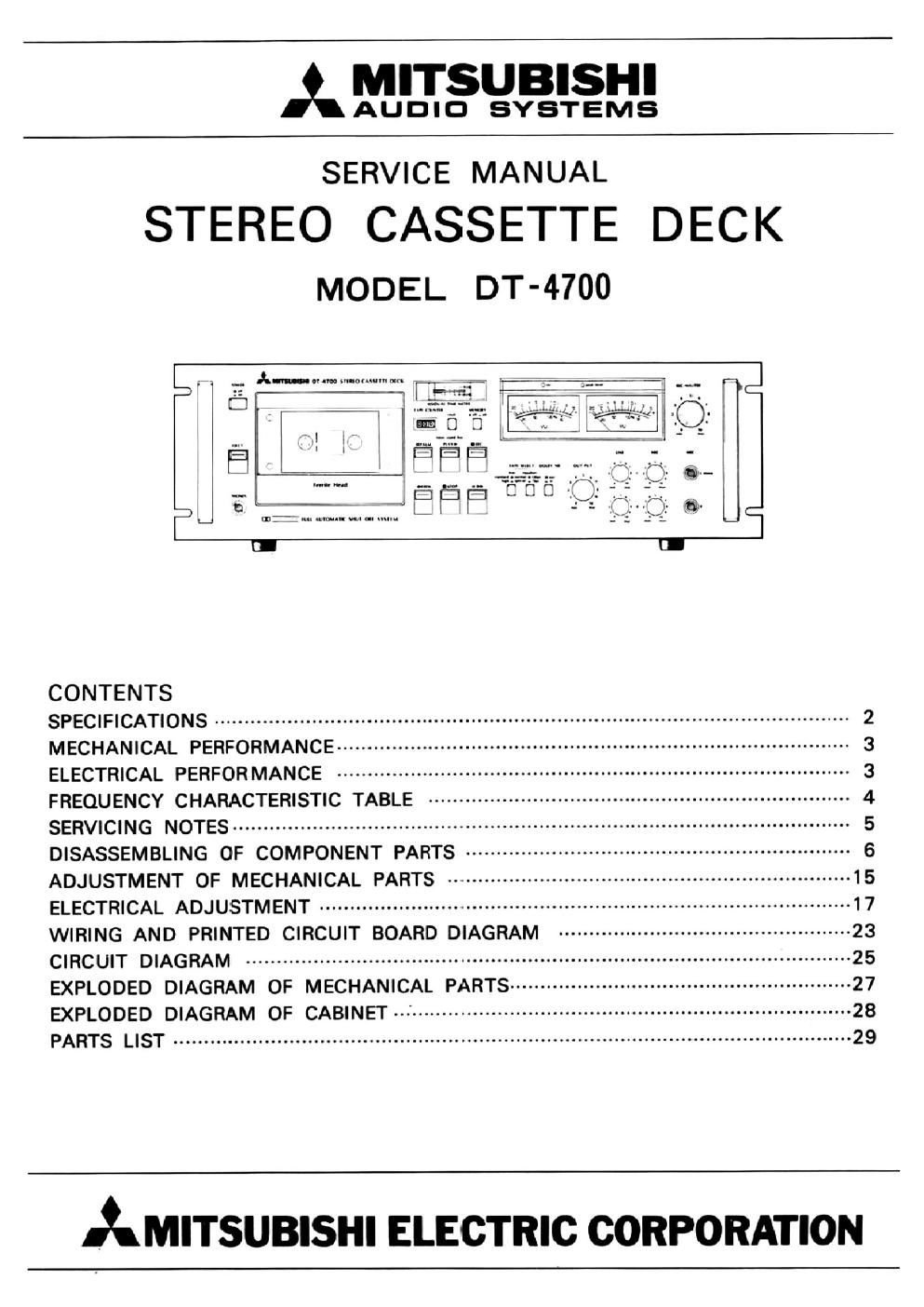 mitsubishi dt 4700 service manual