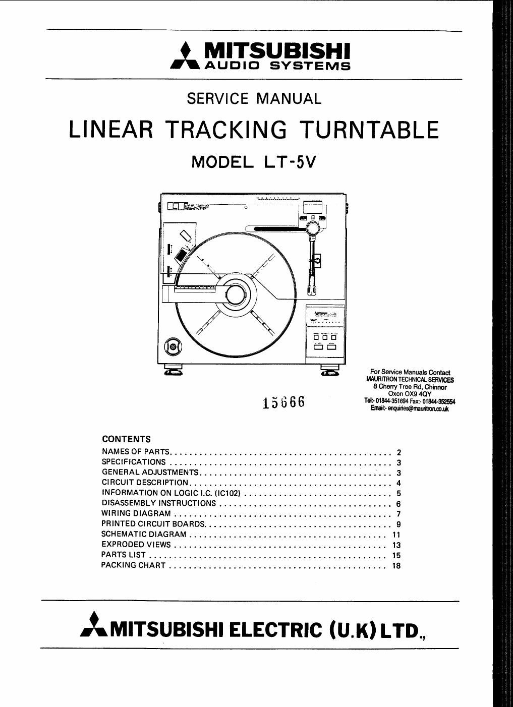 mitsubishi lt 5 v service manual