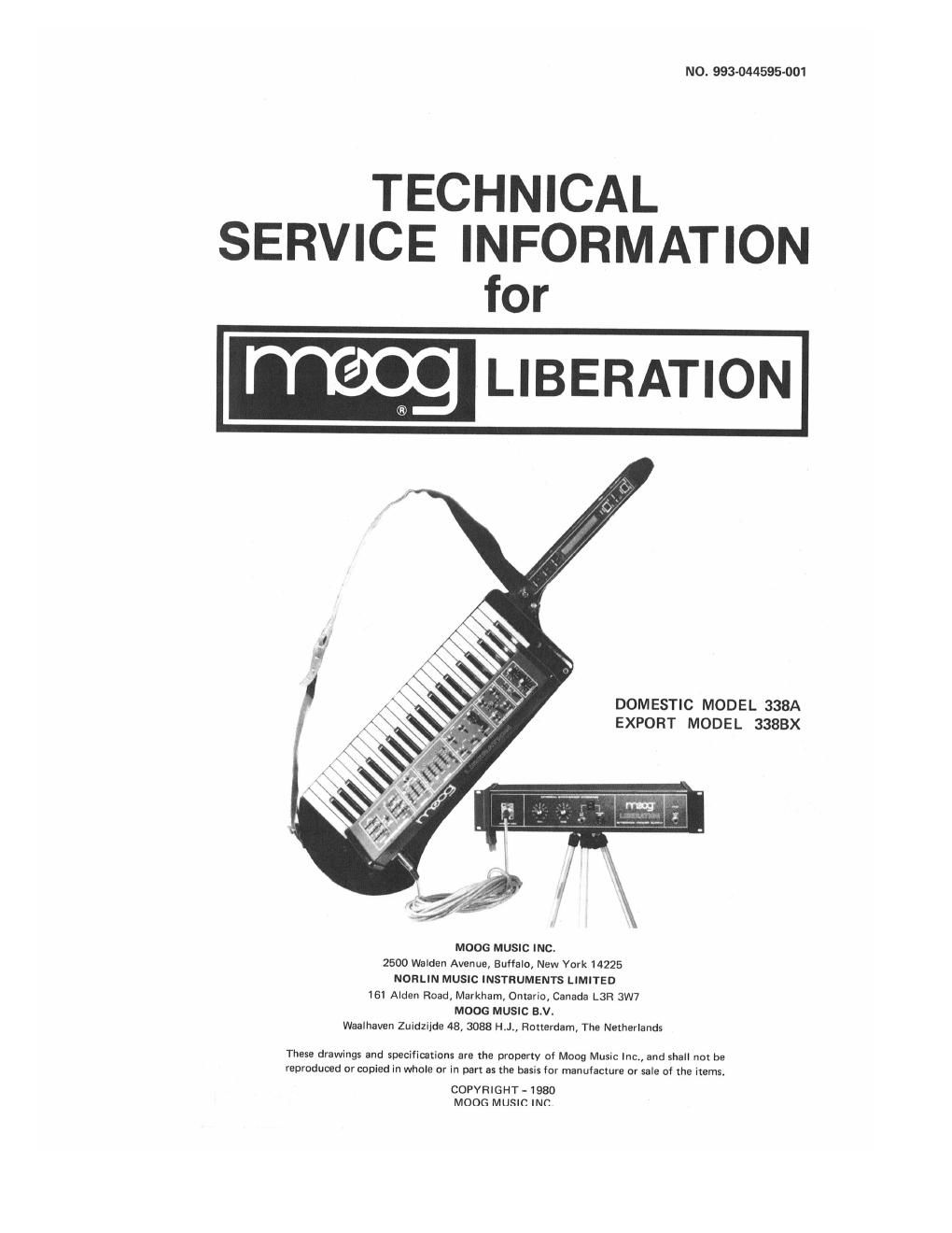 moog liberation service manual