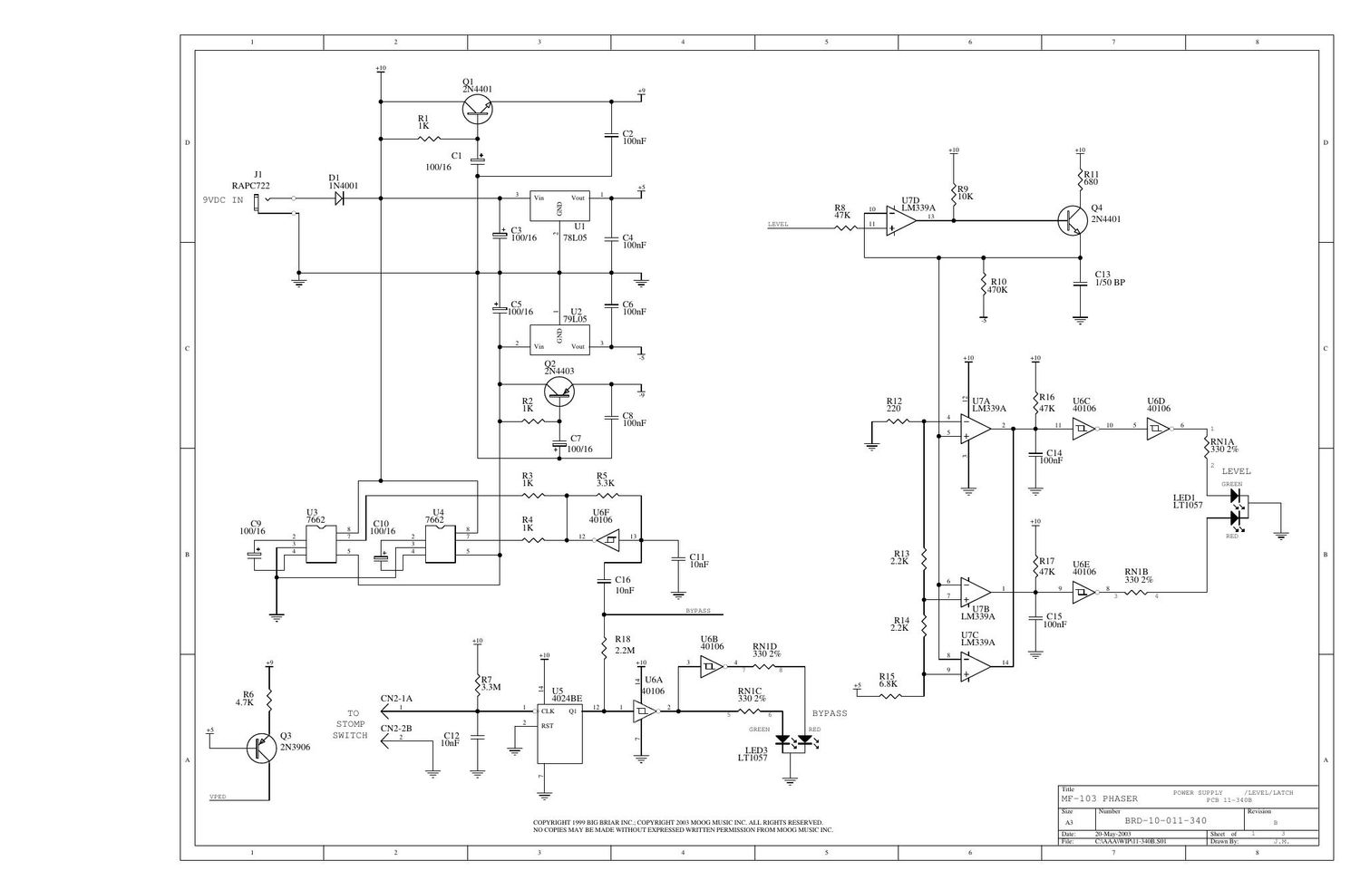moog mf 103 schematics