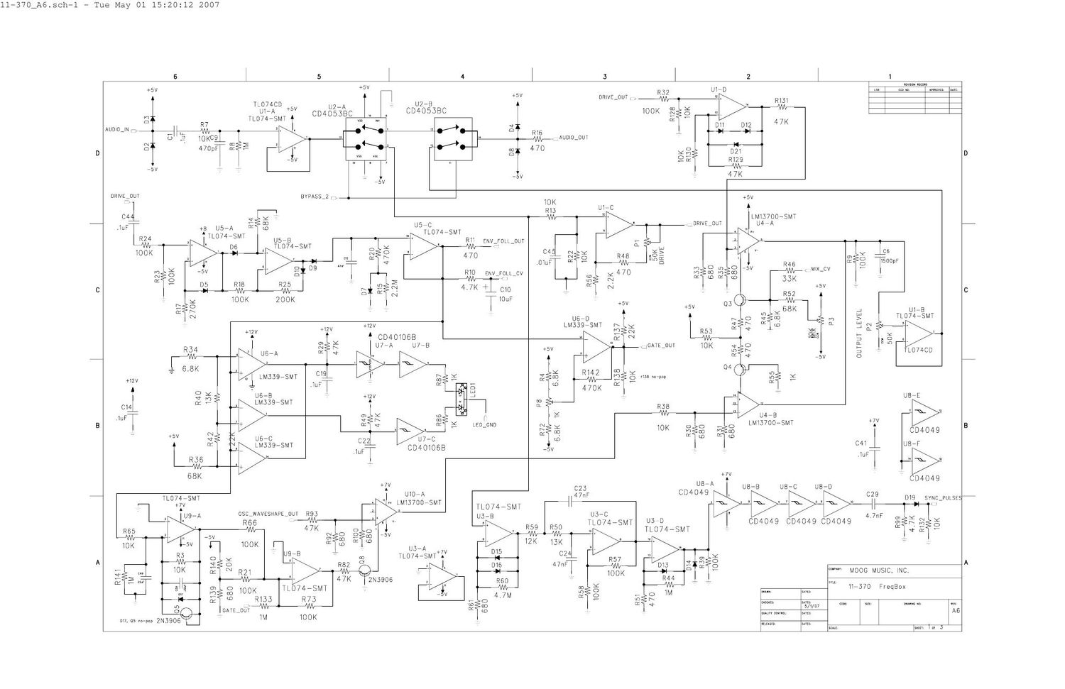 moog mf 107 schematic