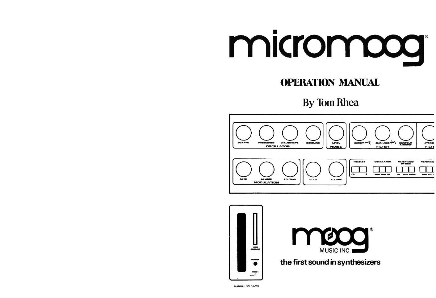moog micromoog owner manual