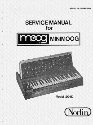 moog minimoog service manual