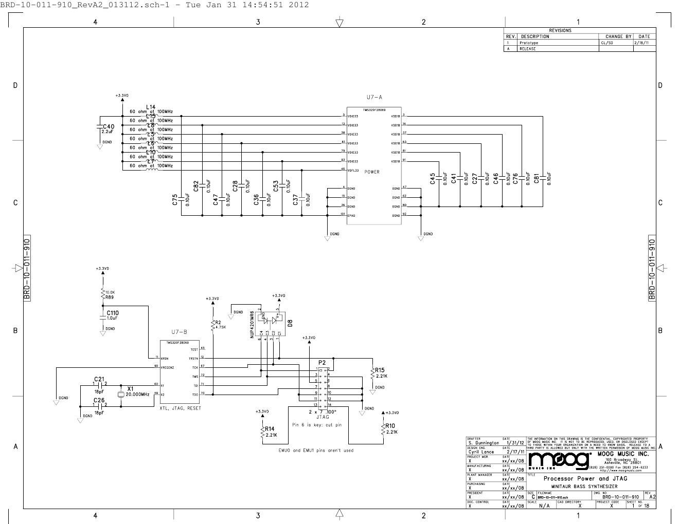 moog minitaur schematics