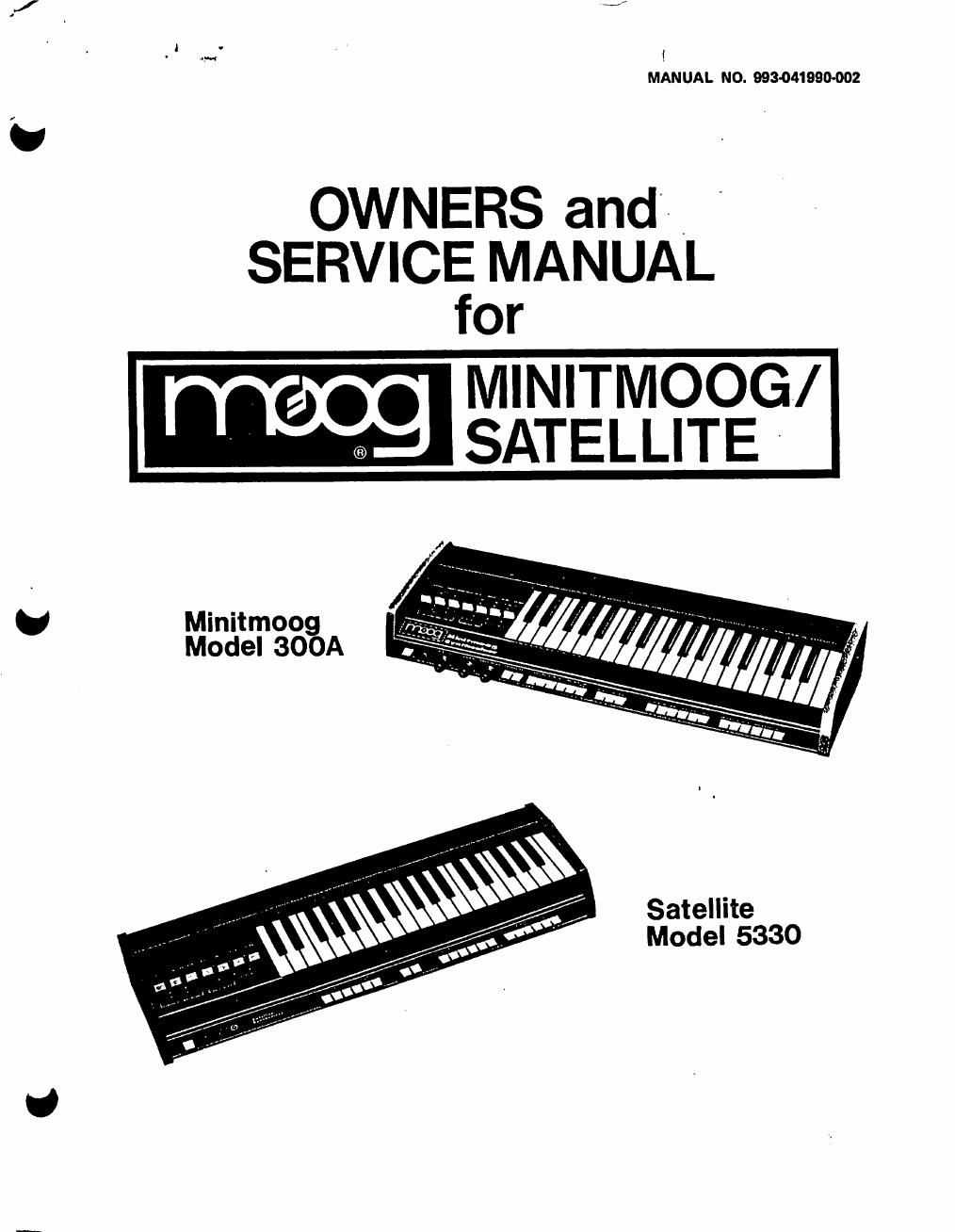 moog minitmoog 300a satellite 5330 service manual