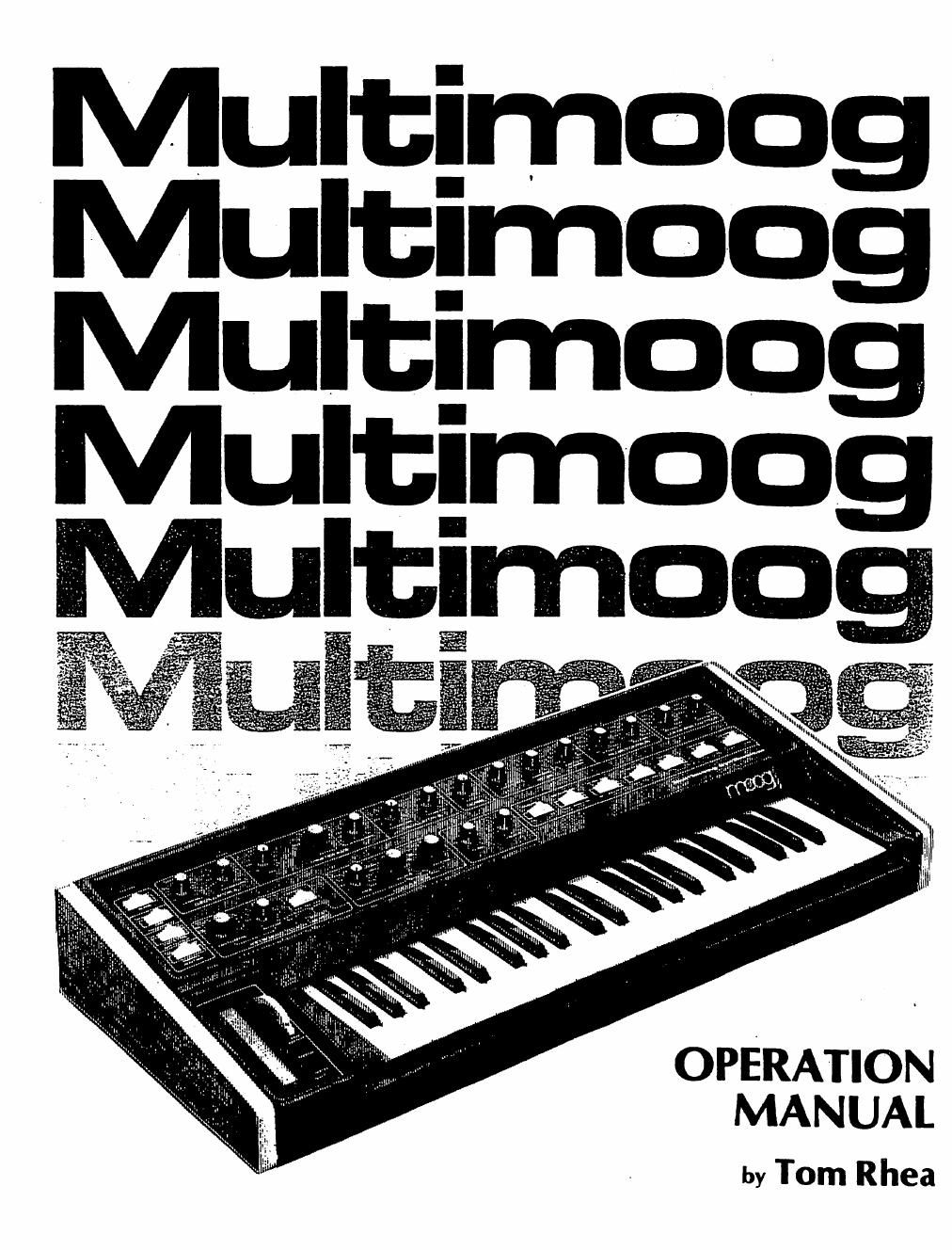moog multimoog operation manual