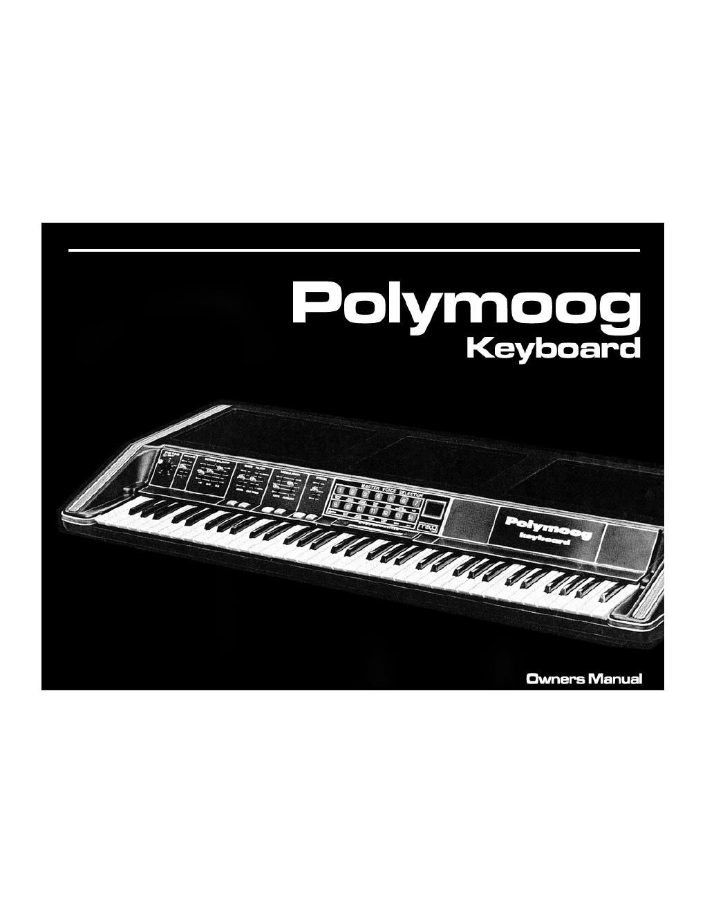 moog polymoog 280a owners manual