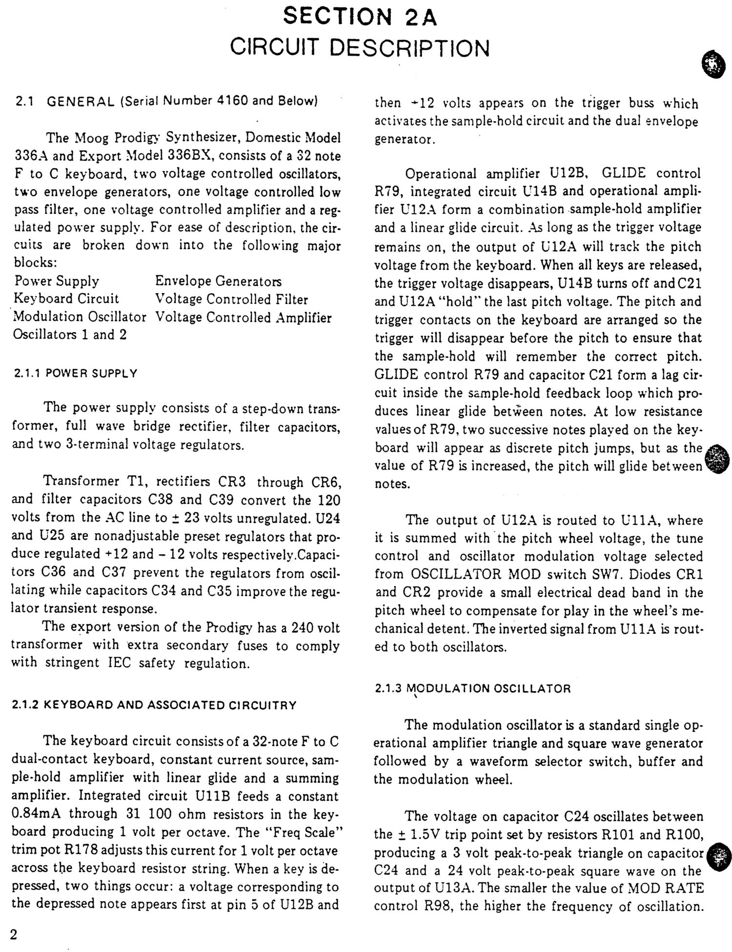 moog prodigy service manual