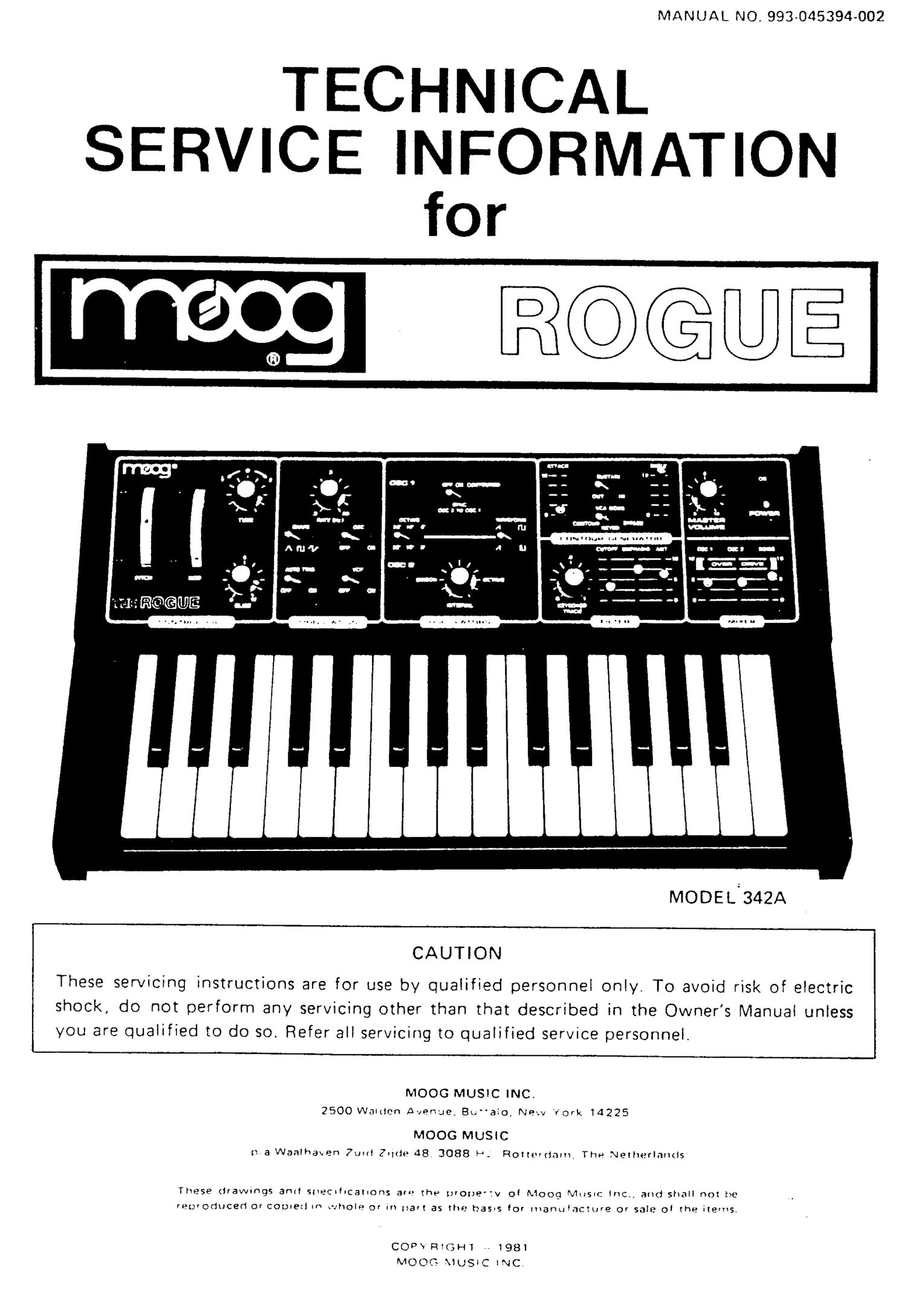 moog rogue service manual