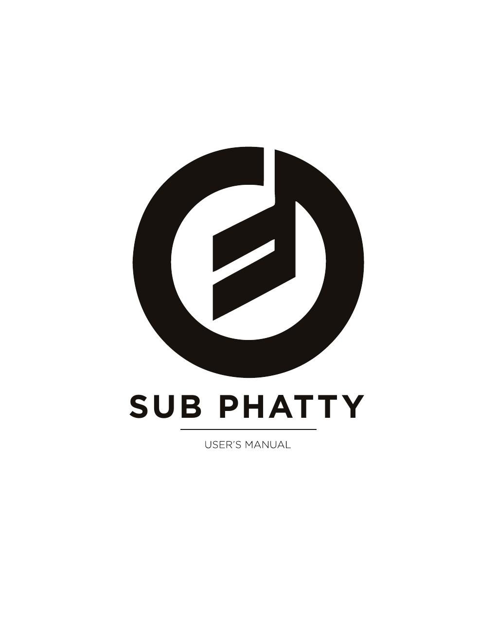 moog sub phatty owner manual