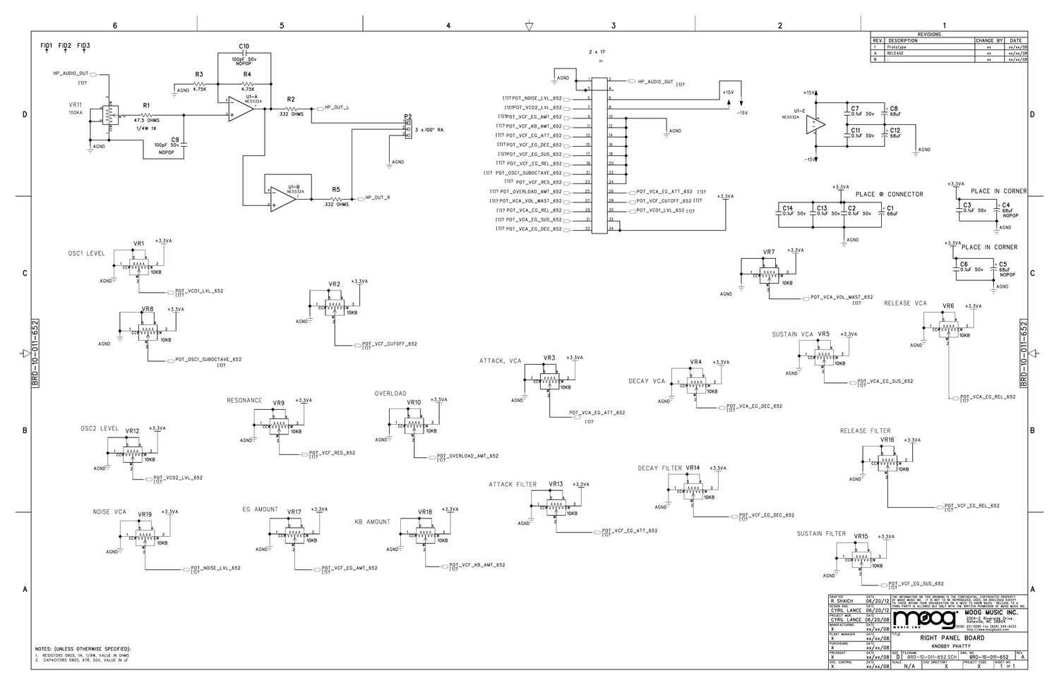 moog sub phatty schematics