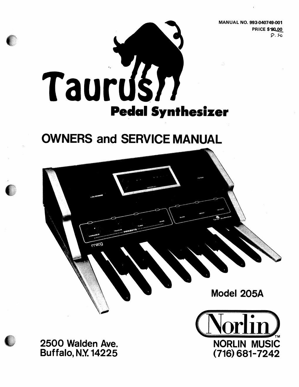 moog taurus model 205a owners service manual rvgm