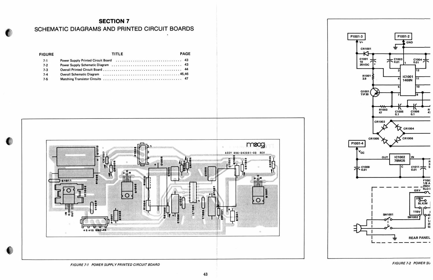 moog taurus model 205a schematic 1 of 2 11 x 17