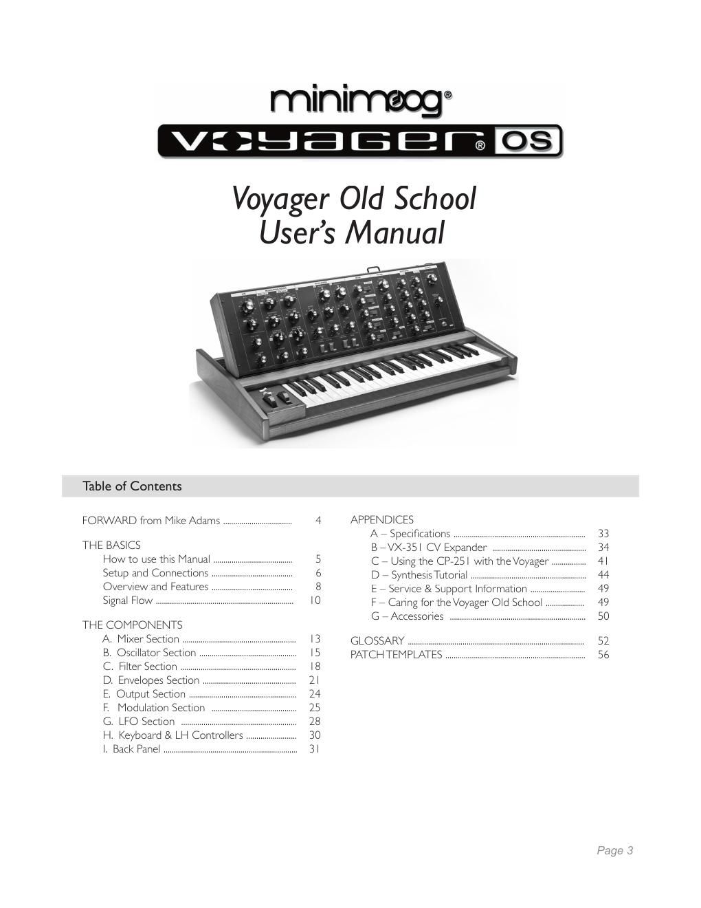 moog voyager old school owner manual