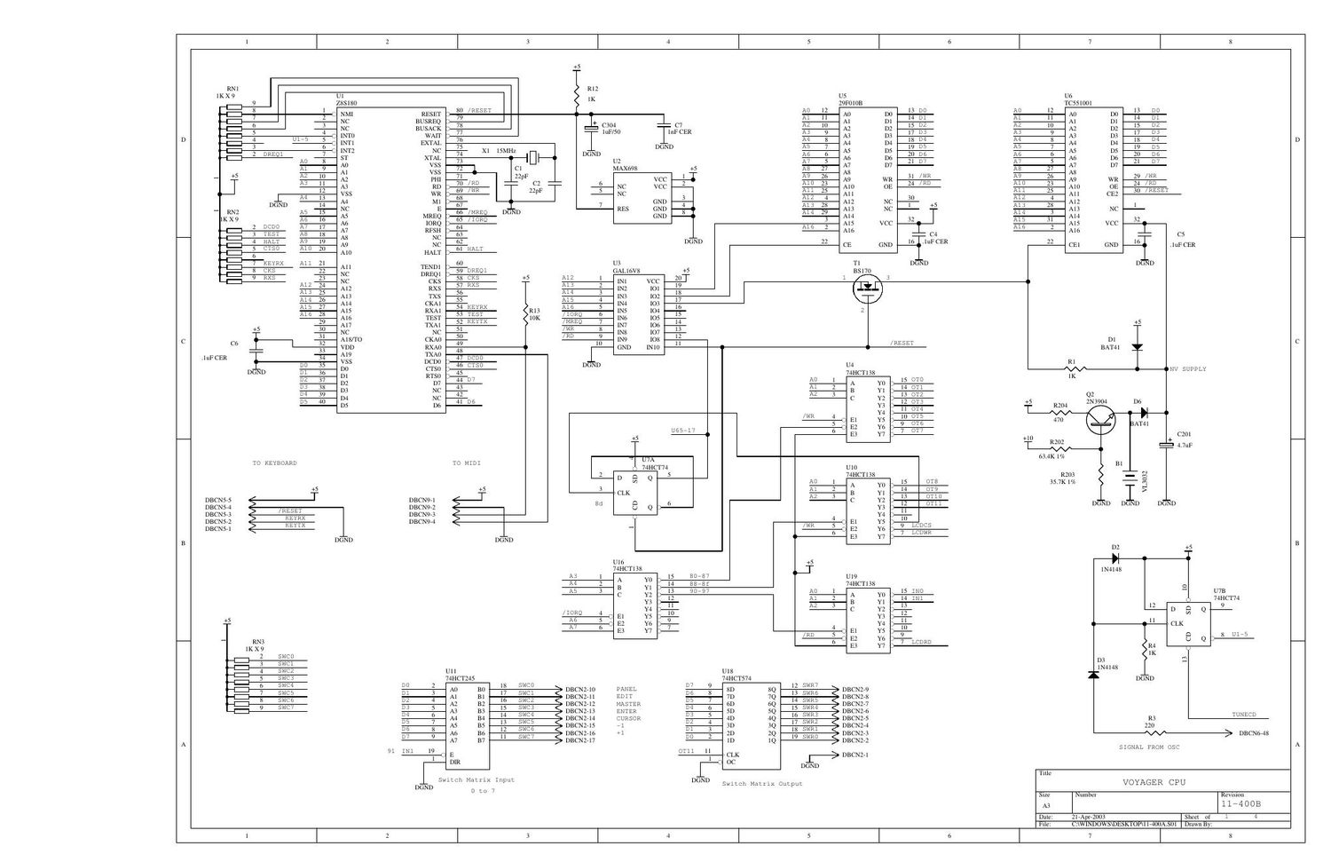 moog voyager schematics