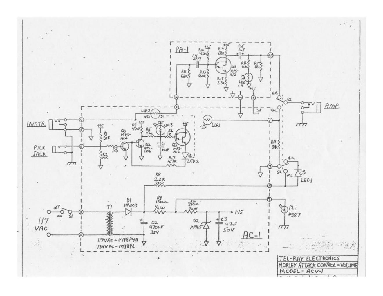 Morley ACV 1 Attack Volume Electropik Schematic