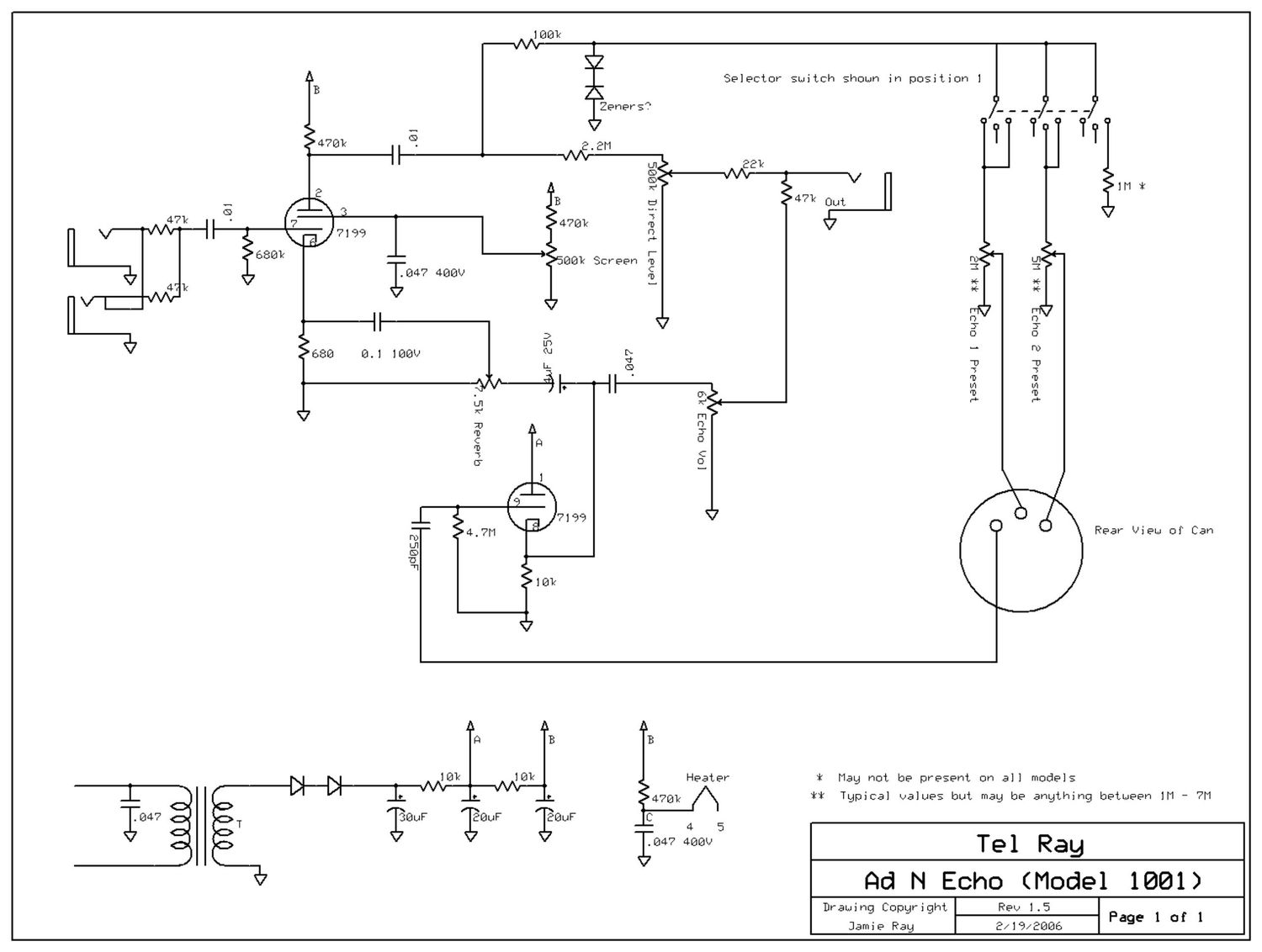 Morley Ad N Echo 1001 Schematic