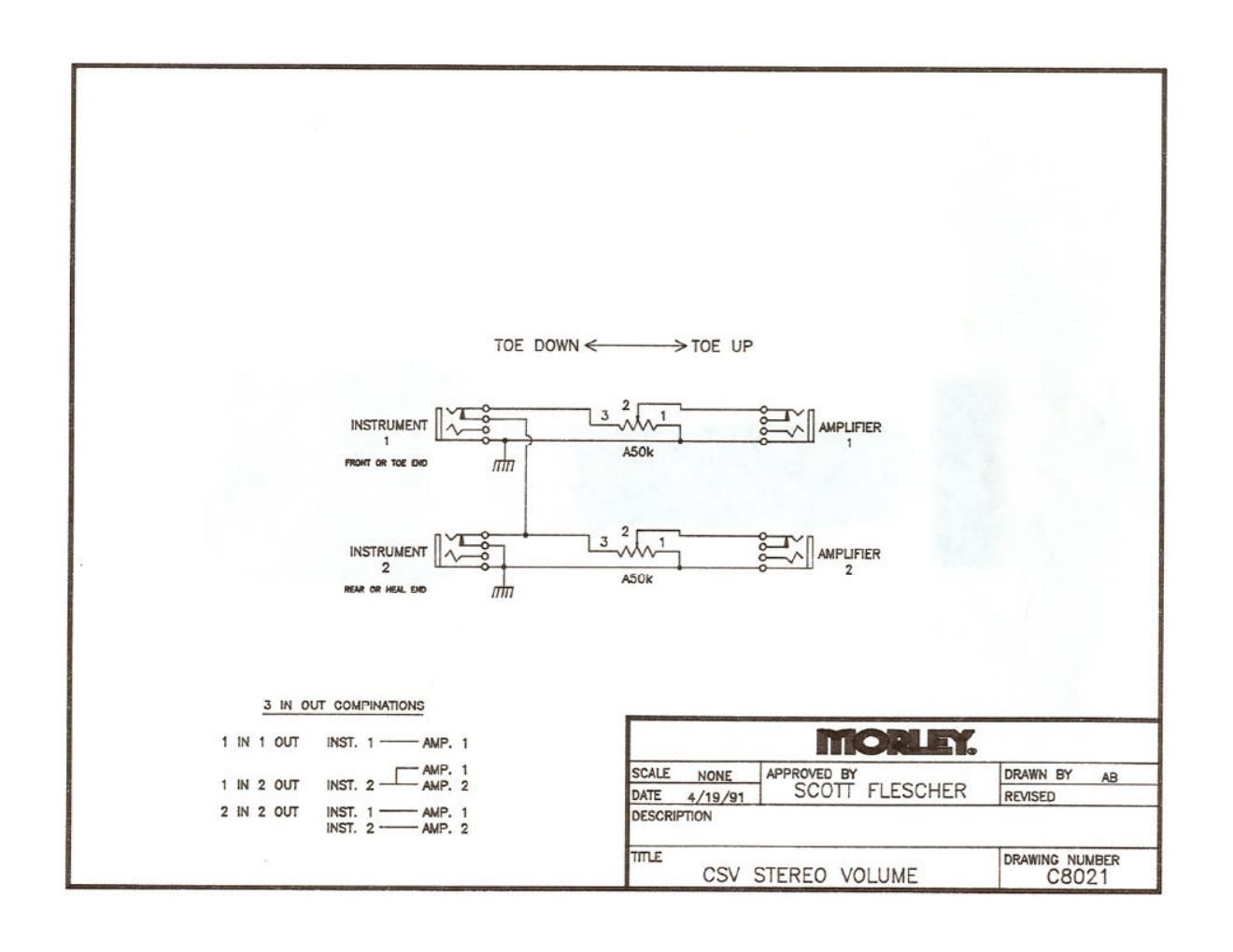 Morley CSV Compact Stereo Volume Schematic