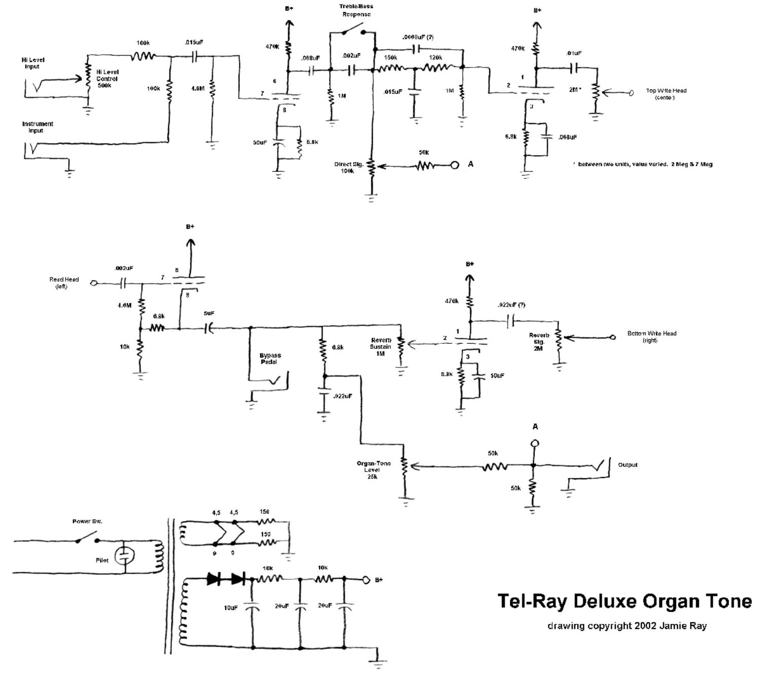 Morley Deluxe Organ Tone Schematic