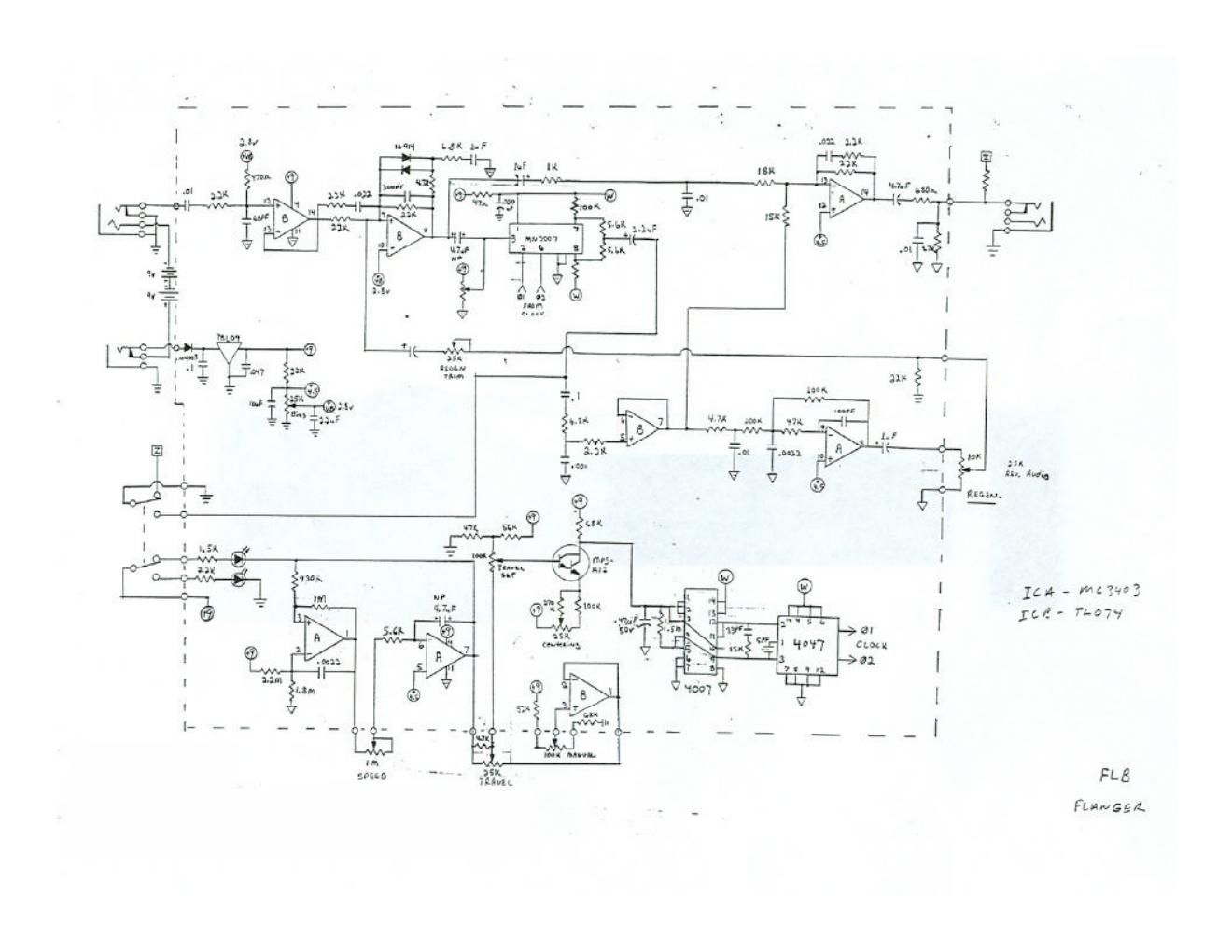 Morley FLB Flanger Schematic