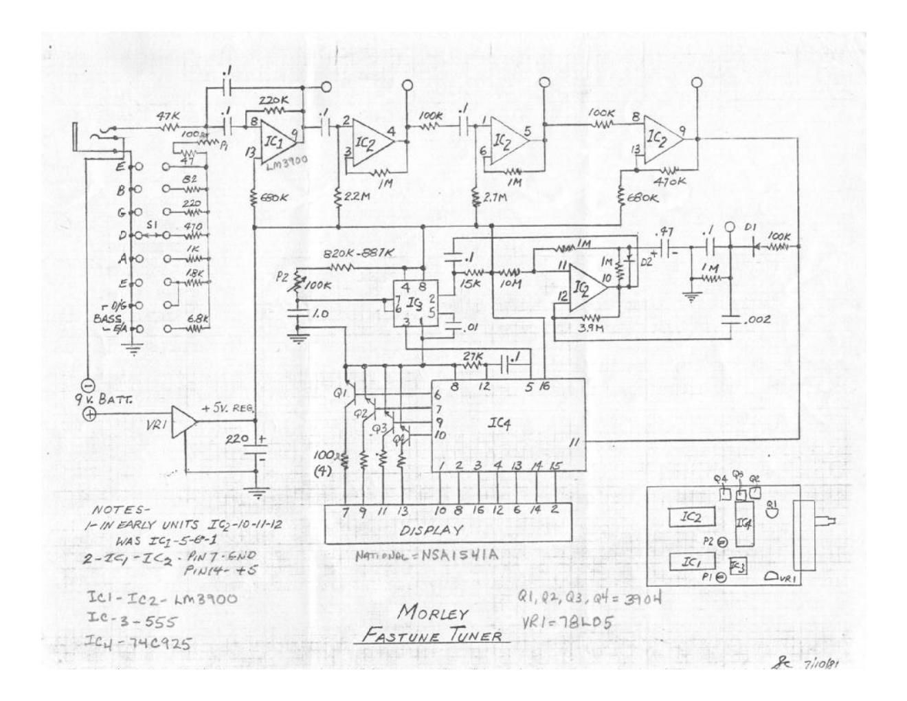 Morley Fastune Tuner Schematic