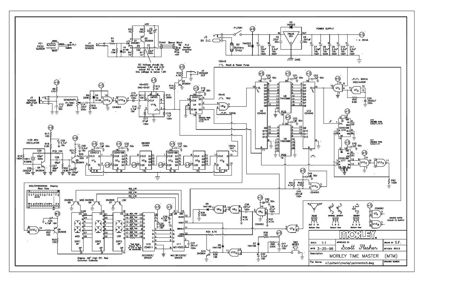 Morley MTM Time Master Schematic