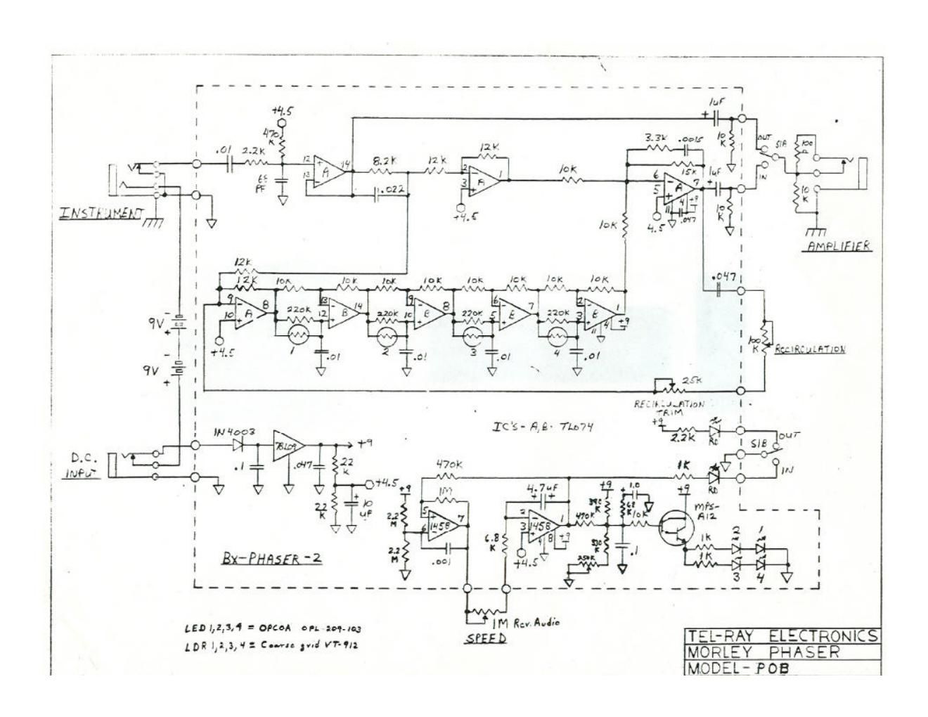 Morley POB Phaser Schematic