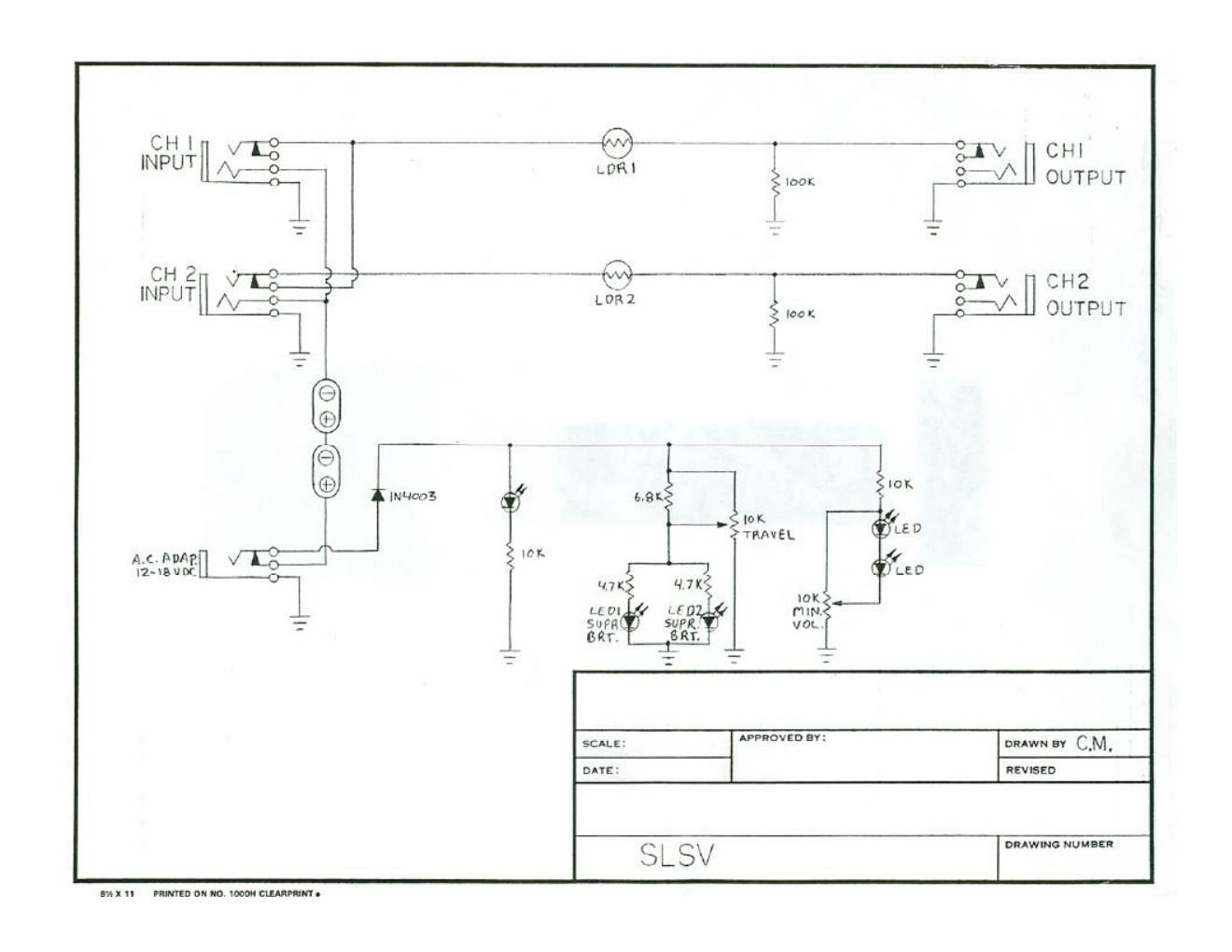 Morley SLSV Stereo Volume Schematic