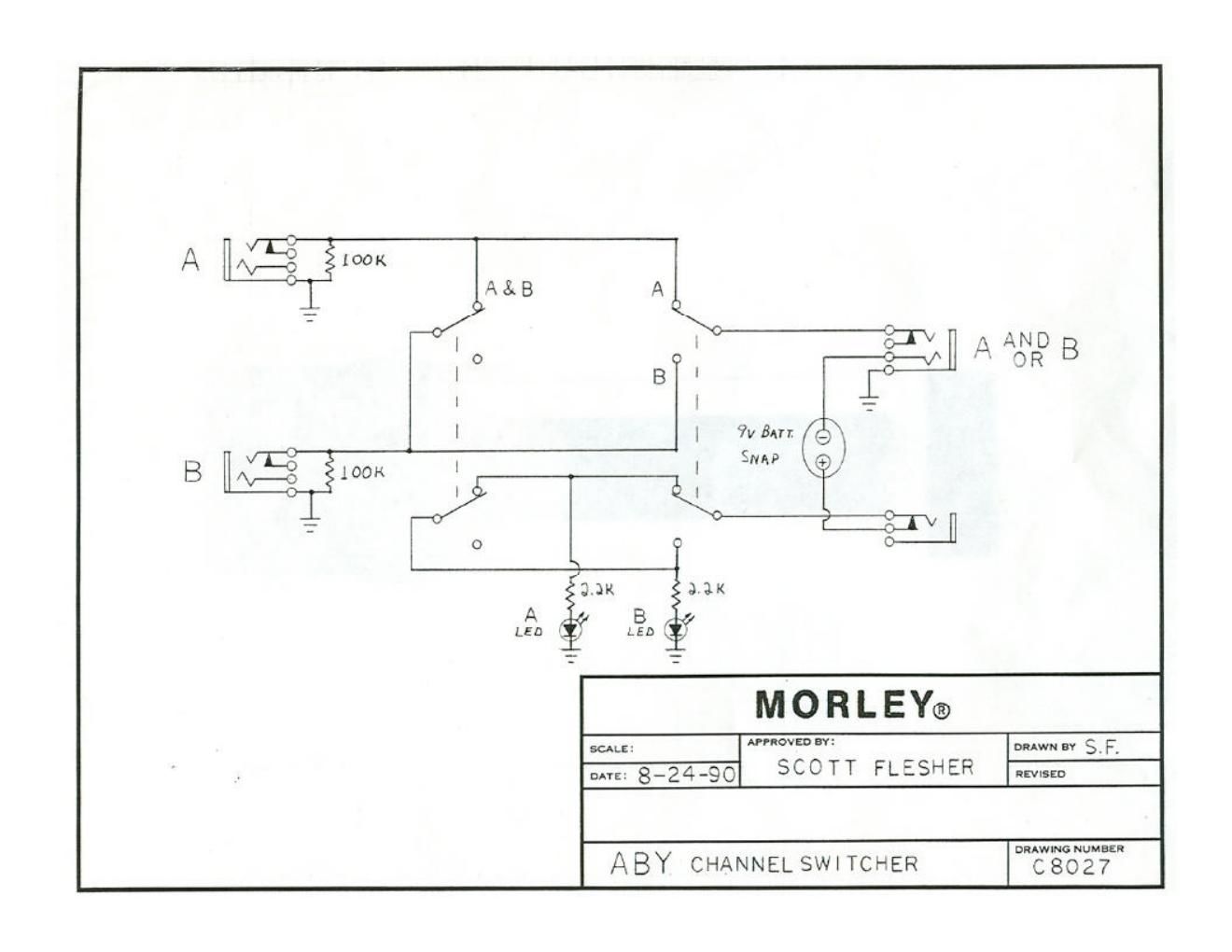 Morley ABY Switchbox Schematic