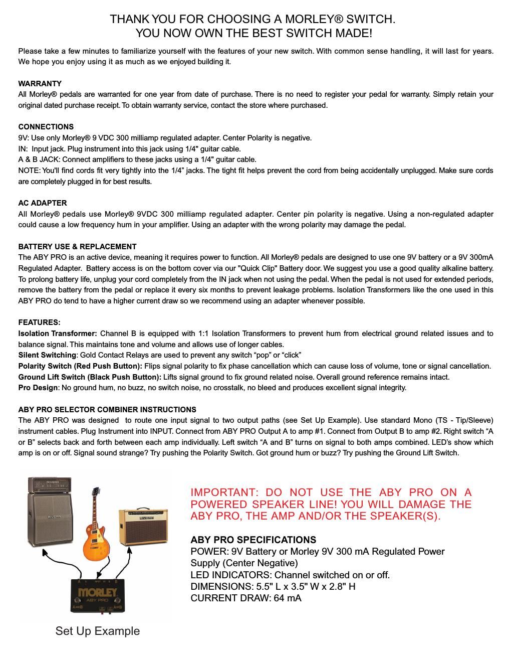 morley aby pro selector owners manual jan2019