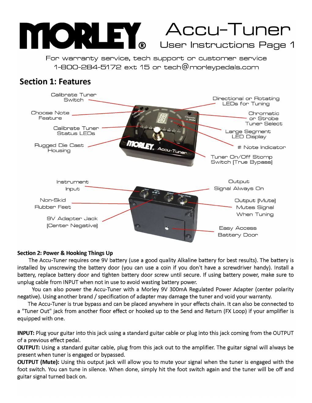 morley ac 1 accu tuner manual