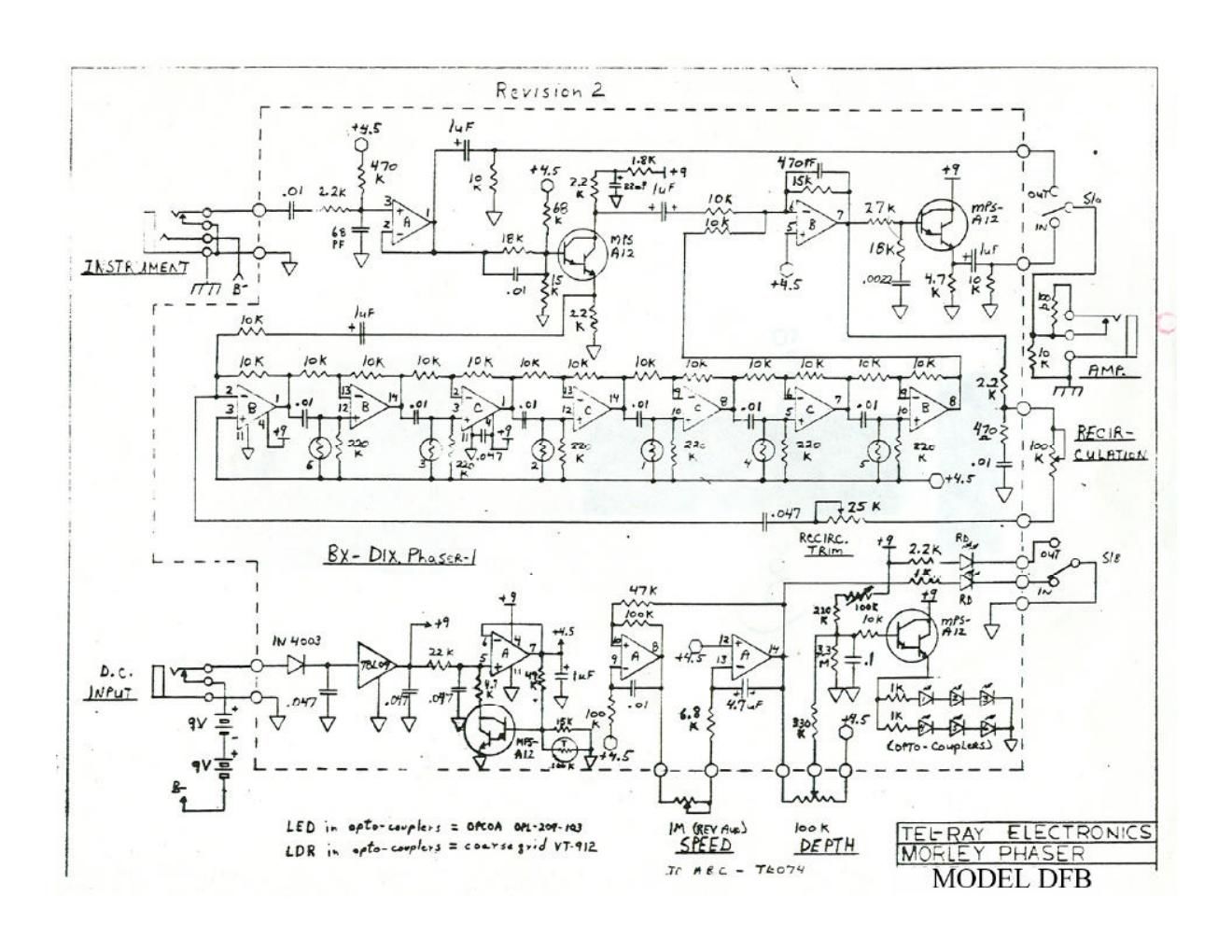 Morley DFB Phaser Schematic