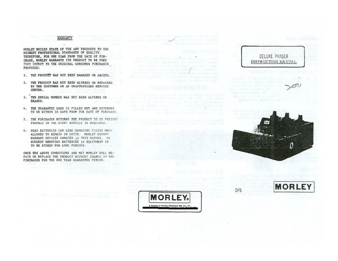 morley dfb deluxe phaser