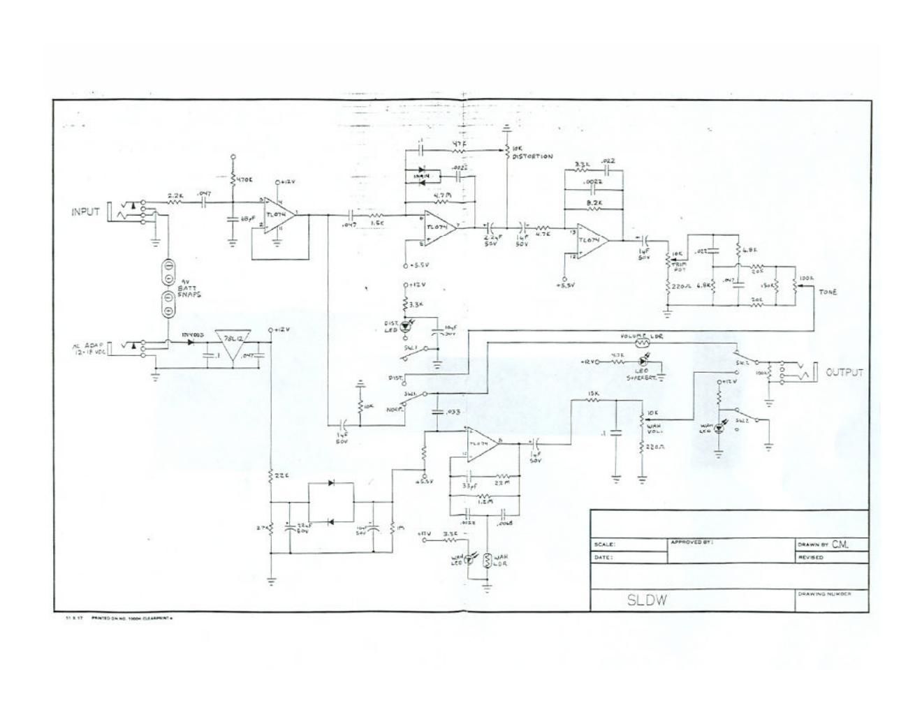 Morley SLDW Wah Schematic