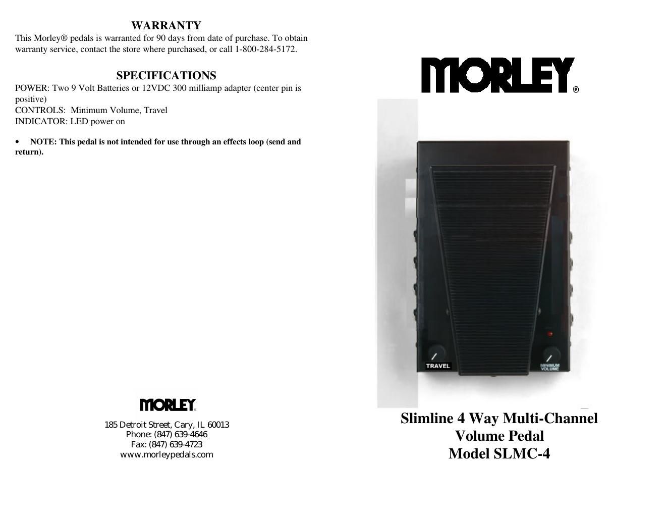 morley slmc 4 4 channel volume new