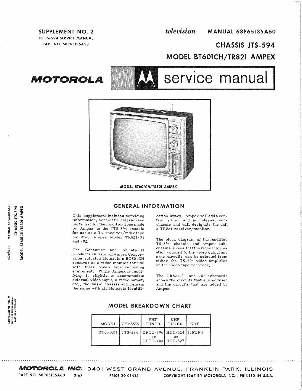 motorola bt 601 ch service manual