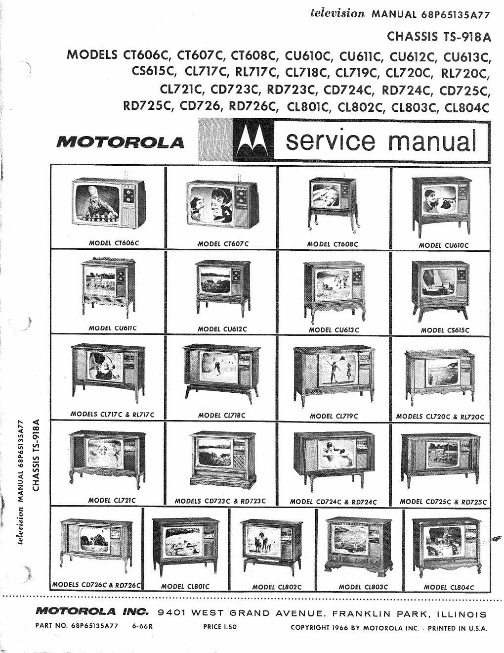 motorola cd 723 c service manual