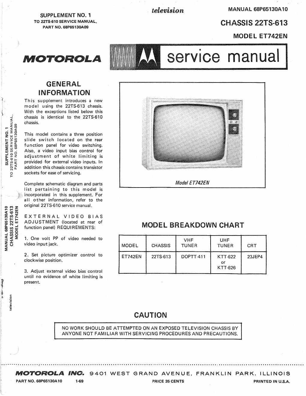 motorola et 742 en service manual