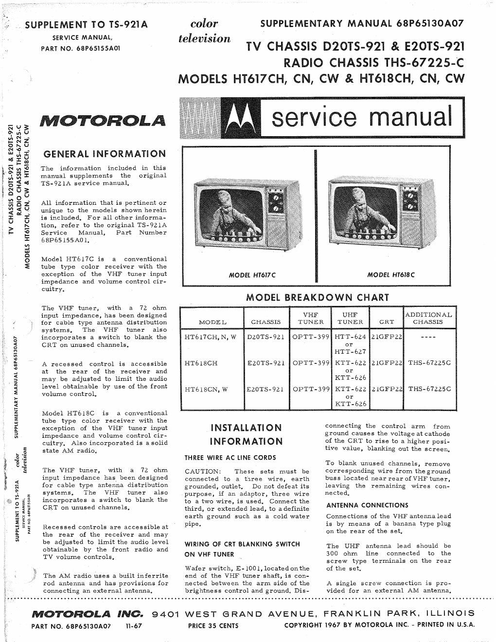 motorola ht 617 cn service manual