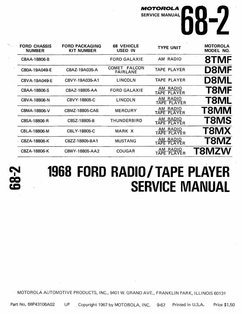 motorola t 8 mf service manual