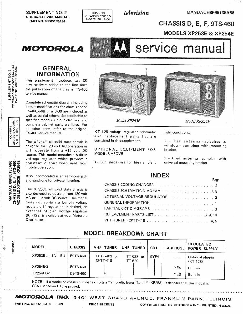 motorola xp 253 e service manual