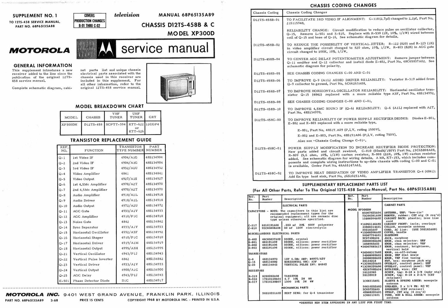 motorola xp 300 d service manual