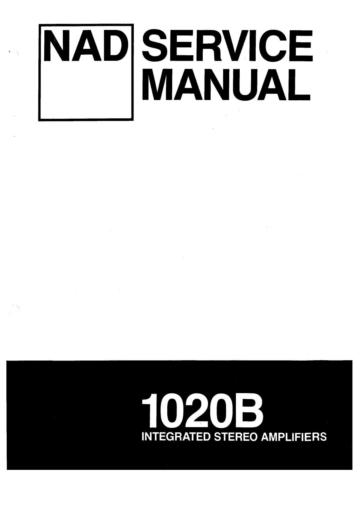 Nad 1020 B Service Manual