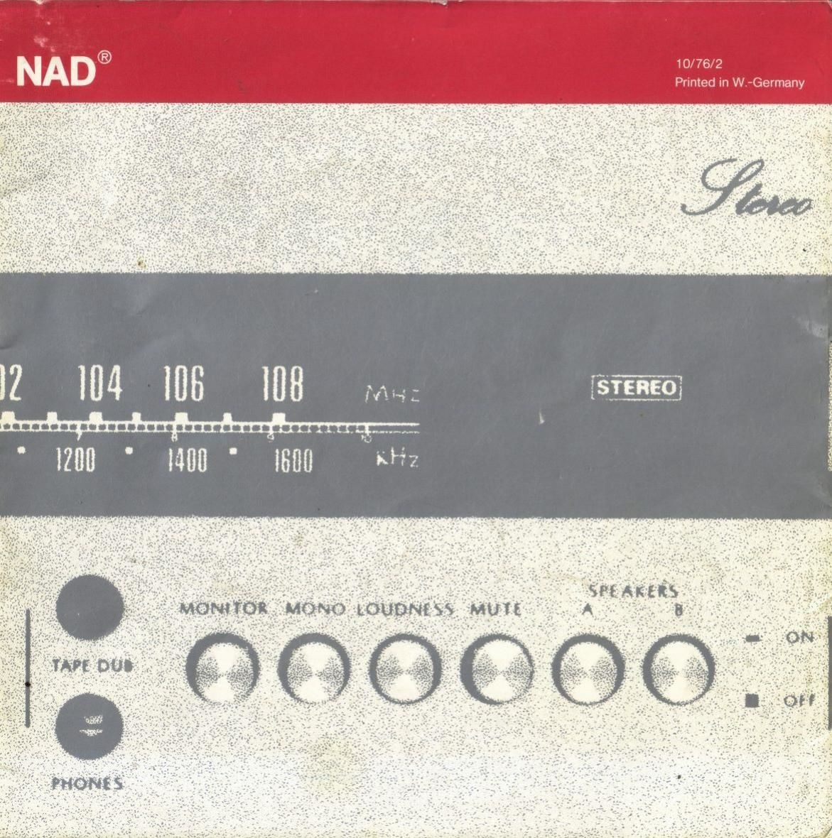 Nad 120 Owners Manual