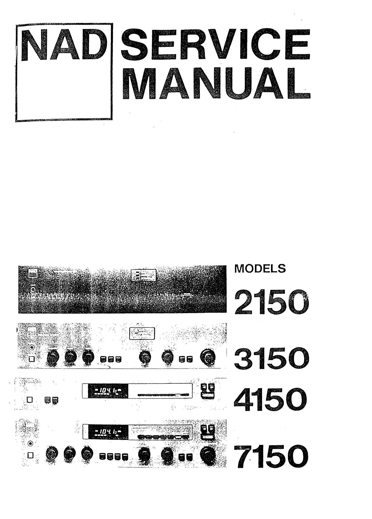 Nad 2150 3150 4150 7150 Service Manual