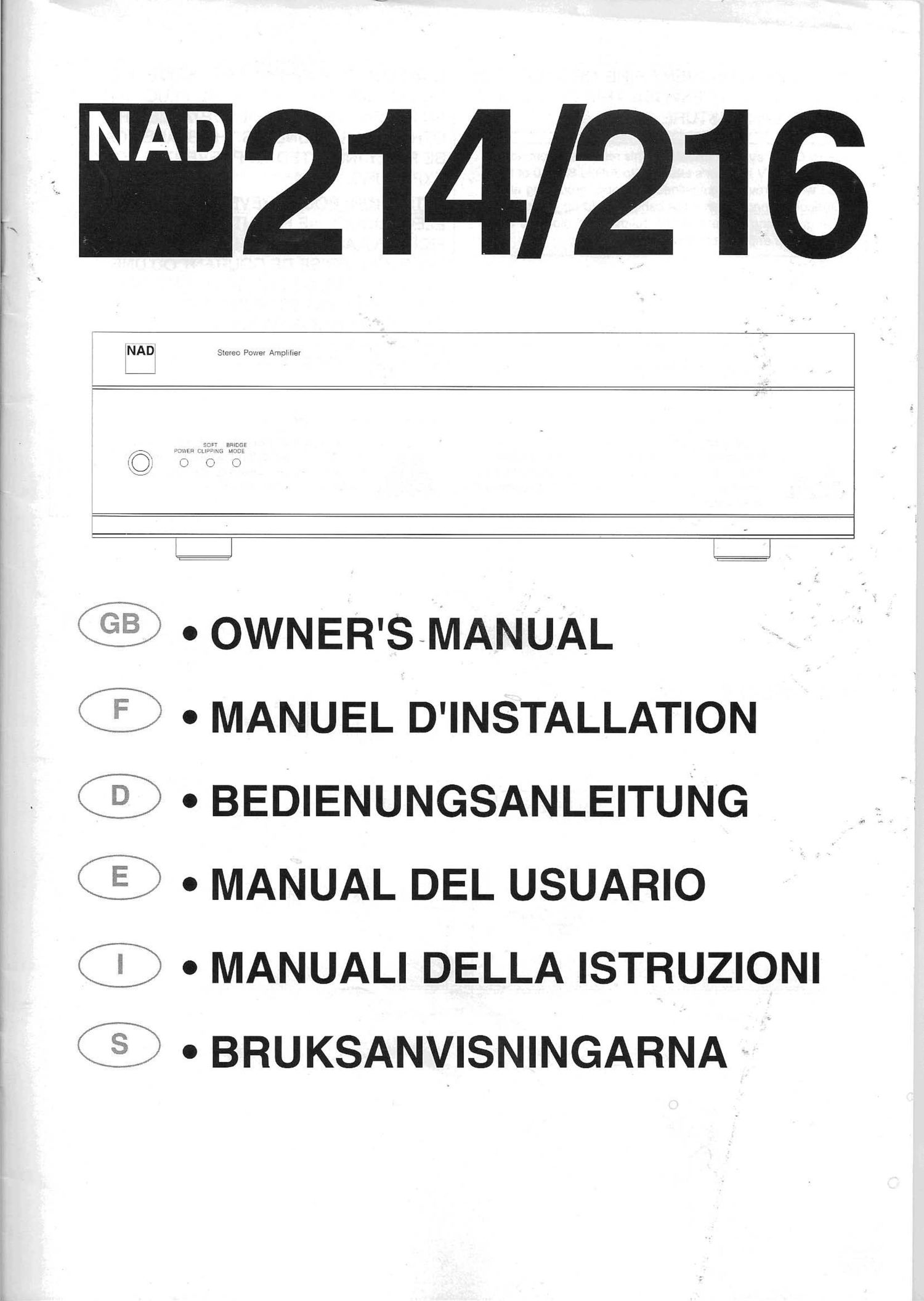 Nad 216 Owners Manual