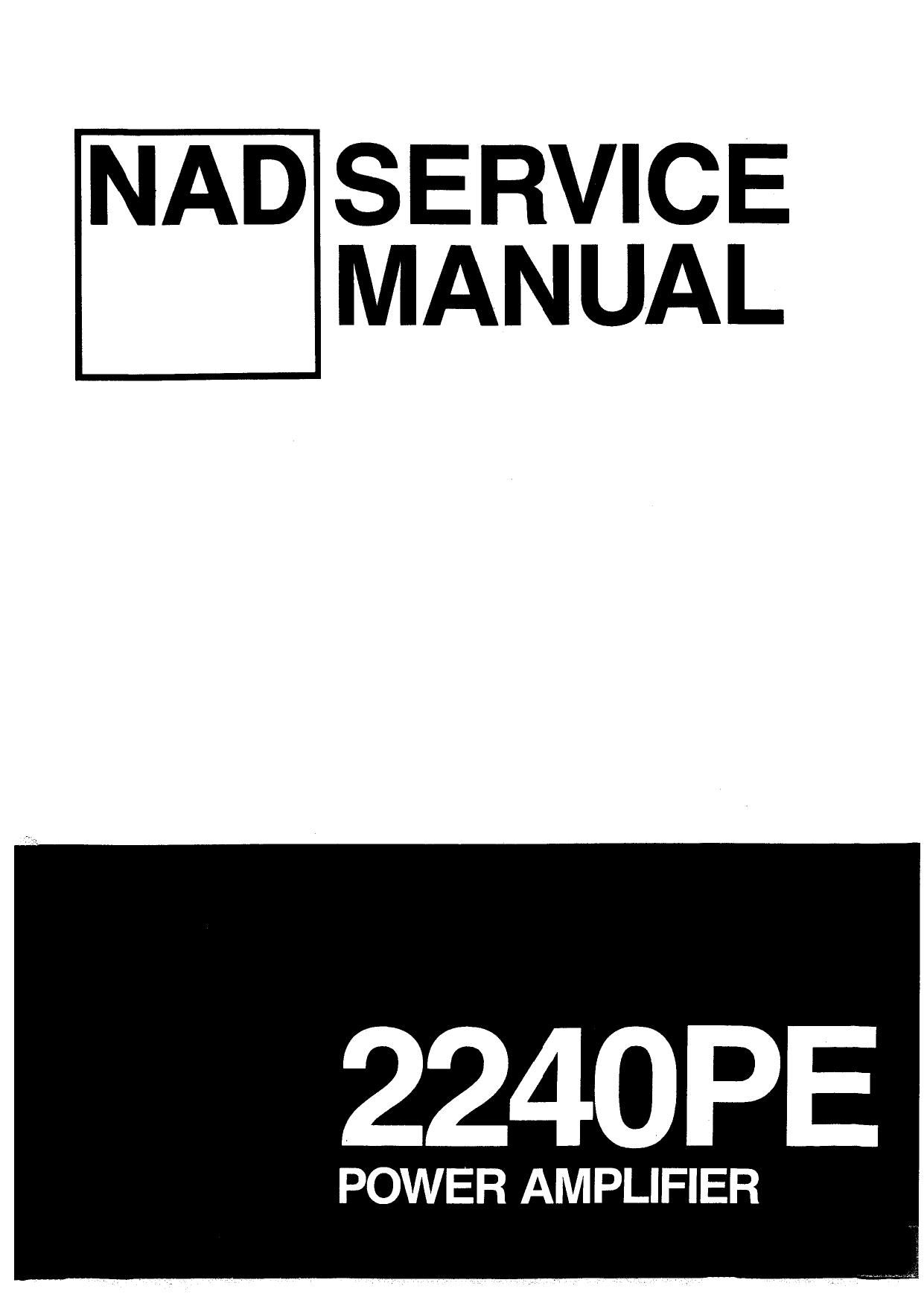 Nad 2240 PE Service Manual