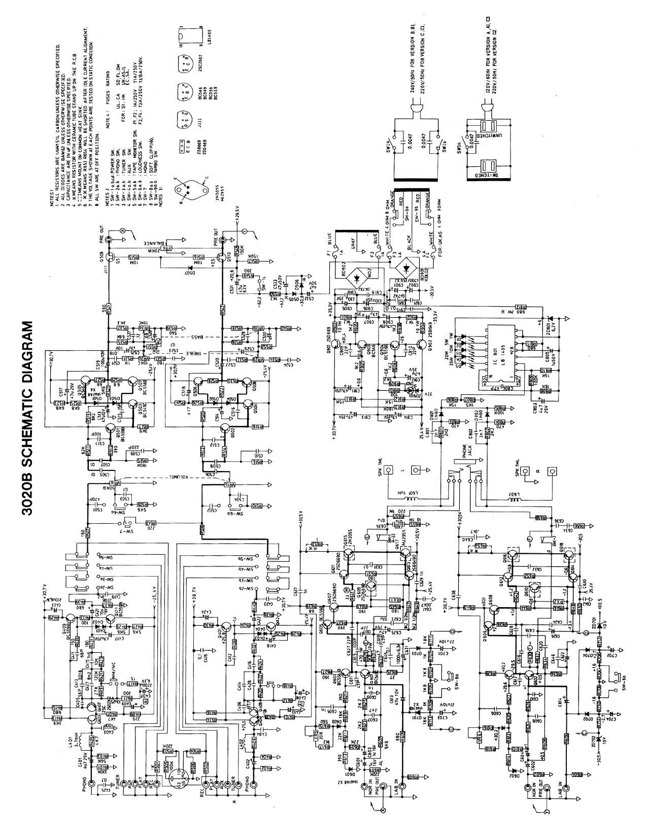 Nad 3020 B Schematic