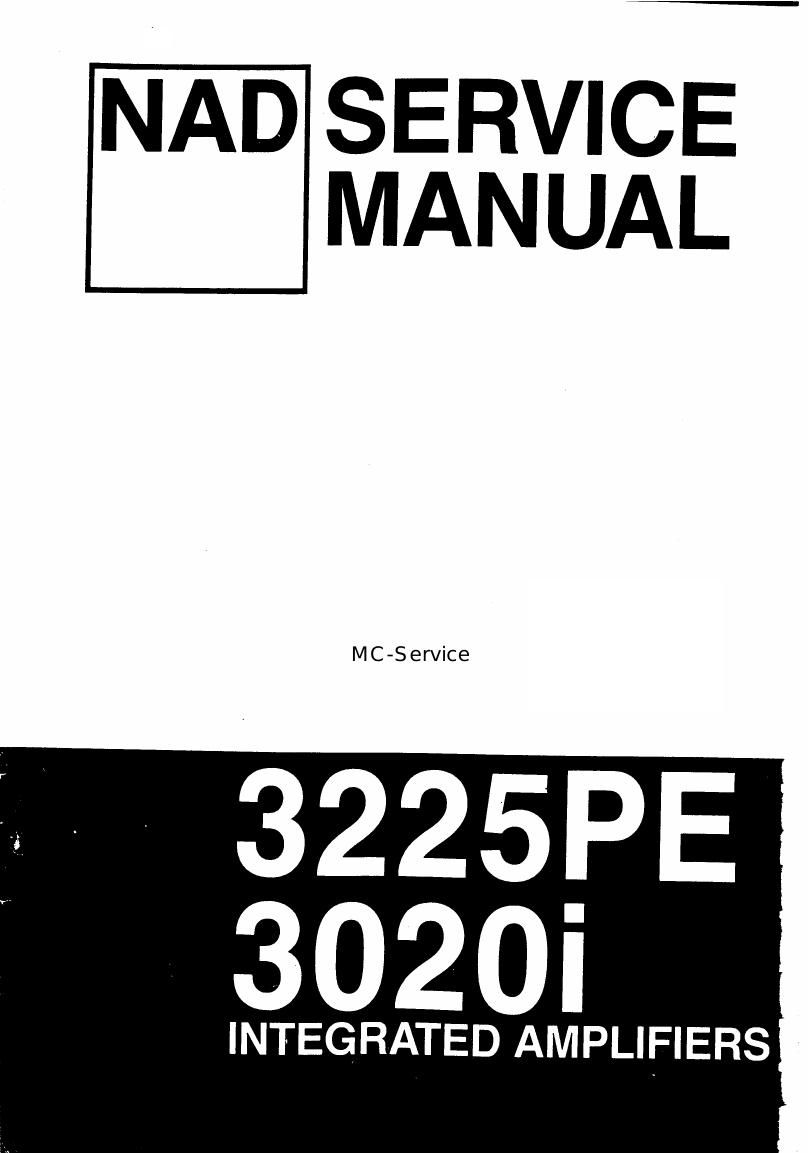 Nad 3020 I Service manual