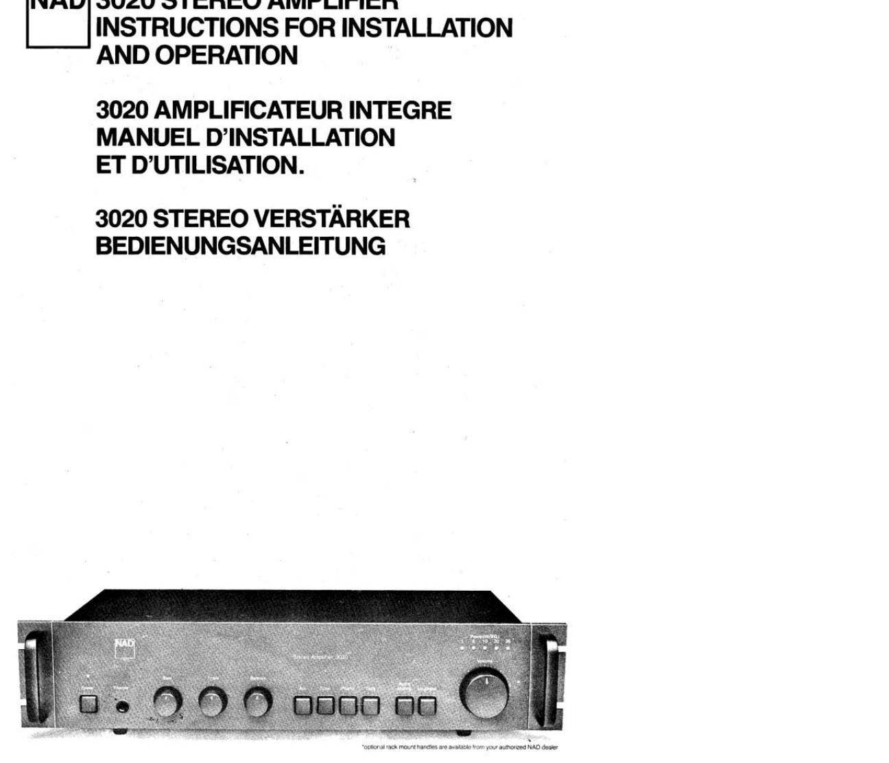 Nad 3020 Owners Manual 1
